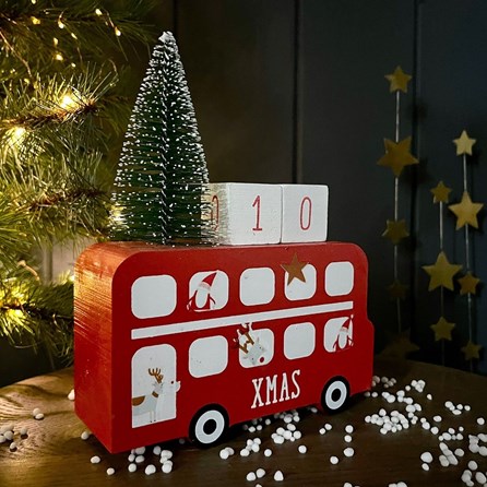 Wooden London Bus Brick Number Advent Wooden London Bus Brick Number Advent