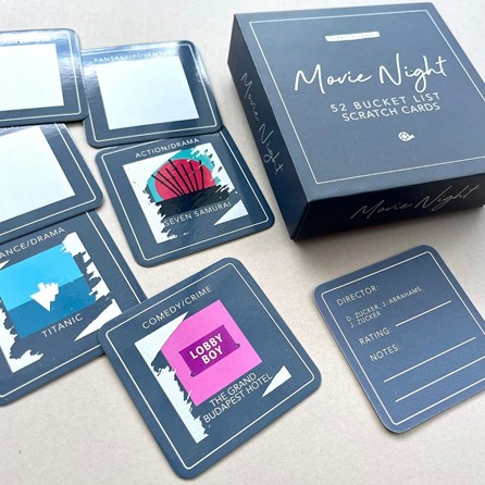 Movie Night Bucket List Scratch Cards Movie Night Bucket List Scratch Cards