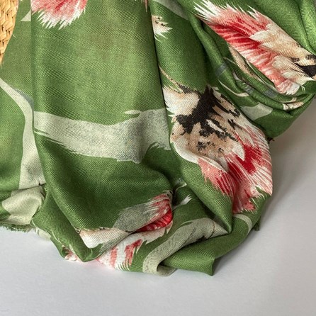 Thistle Print Scarf in Green Thistle Print Scarf in Green