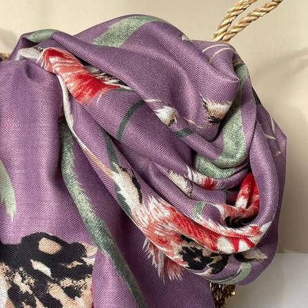 Thistle Print Scarf in Purple Thistle Print Scarf in Purple