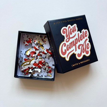 'You Complete Me' 100 Piece Shaped Jigsaw Puzzle 'You Complete Me' 100 Piece Shaped Jigsaw Puzzle
