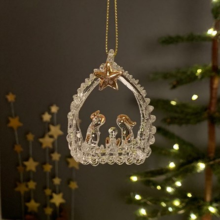 Hanging Glass Nativity Scene Hanging Glass Nativity Scene