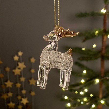 Hanging Glass Reindeer Decoration Hanging Glass Reindeer Decoration