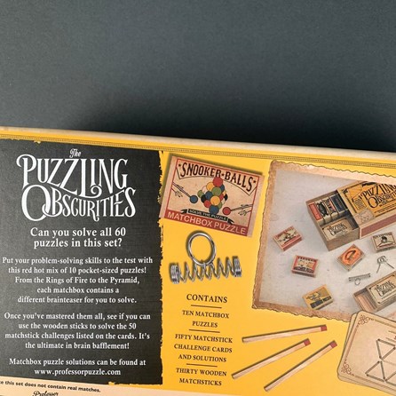 The Puzzling Obscurities Set Of Matchbox Puzzles The Puzzling Obscurities Set Of Matchbox Puzzles