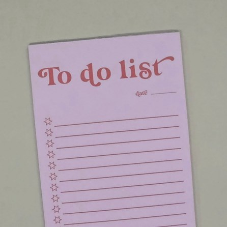 To Do List Pad - Pink & Red