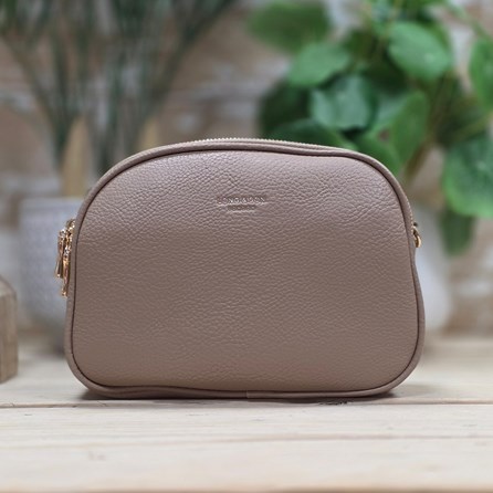 Triple Zip Cross Body Bag in Khaki Triple Zip Cross Body Bag in Khaki