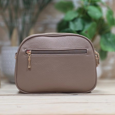 Triple Zip Cross Body Bag in Khaki Triple Zip Cross Body Bag in Khaki