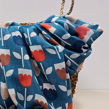 Tulips Scarf in Teal Tulips Scarf in Teal