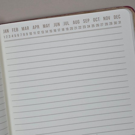 Vegan Leather Pocket Journal - Burgundy & Pink
