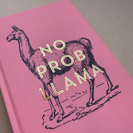 Vintage Sass Hardcover Journal - No Prob Llama Vintage Sass Hardcover Journal - No Prob Llama