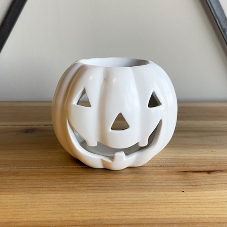 White Ceramic Pumpkin Oil Burner White Ceramic Pumpkin Oil Burner