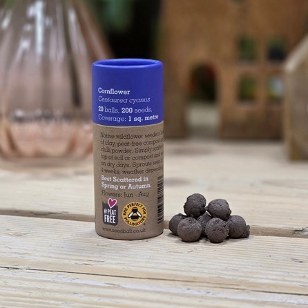 Wildflower Seed Balls in a Tube - Cornflower Wildflower Seed Balls in a Tube - Cornflower