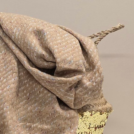 Winter Fleck Blanket Scarf in Beige