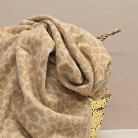 Winter Leopard Blanket Scarf in Cream Winter Leopard Blanket Scarf in Cream