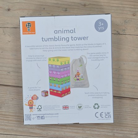 Wooden Animals Tumbling Tower Wooden Animals Tumbling Tower
