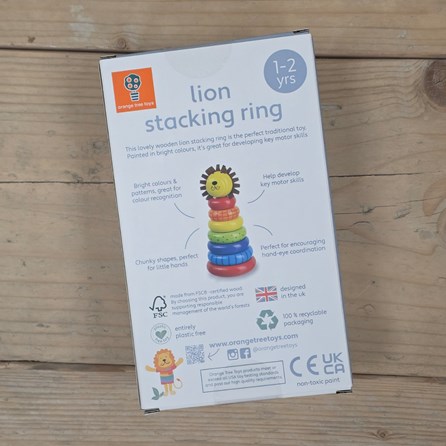 Wooden Lion Stacking Ring Wooden Lion Stacking Ring