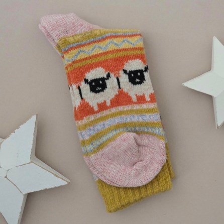 Wool Blend Sheep Socks in Mustard Yellow Wool Blend Sheep Socks in Mustard Yellow