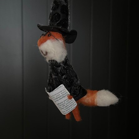 Wool Fox Witch Hanging Halloween Decoration Wool Fox Witch Hanging Halloween Decoration