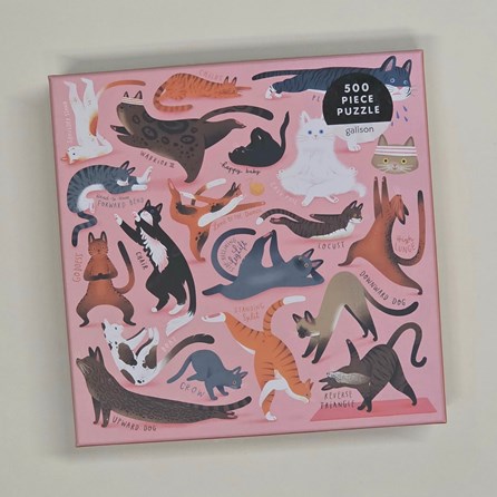 Yoga for Cats 500 Piece Jigsaw Puzzle