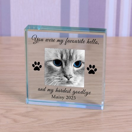 Personalised 'You Were My Favourite...' Pet Memory Photo Glass Token Personalised 'You Were My Favourite...' Pet Memory Photo Glass Token