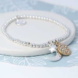 Crescent Moon, Star And Disc Bracelet Crescent Moon, Star And Disc Bracelet