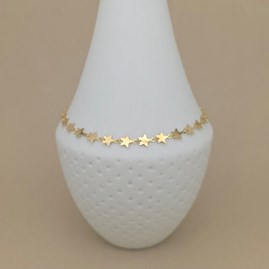18ct Gold-Plated Flat Star Anklet 18ct Gold-Plated Flat Star Anklet