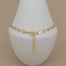18ct Gold-Plated Flat Star Anklet