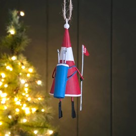 18th Hole Golfing Santa Hanging Christmas Decoration 18th Hole Golfing Santa Hanging Christmas Decoration
