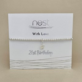 '21st Birthday' Beaded Charm Bracelet '21st Birthday' Beaded Charm Bracelet