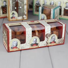 Three Classic Wooden Puzzles Based On Great Minds Three Classic Wooden Puzzles Based On Great Minds