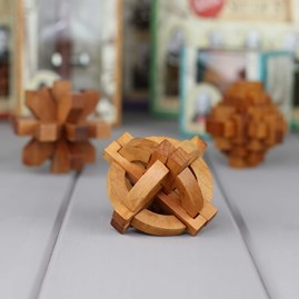 Three Classic Wooden Puzzles Based On Great Minds Three Classic Wooden Puzzles Based On Great Minds