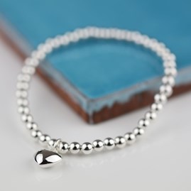 Personalised Silver Heart Friendship Bracelet Personalised Silver Heart Friendship Bracelet