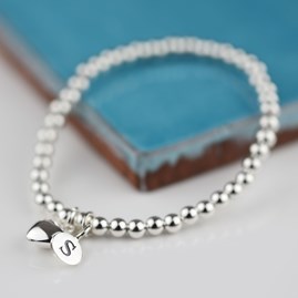 Personalised Silver Heart Friendship Bracelet Personalised Silver Heart Friendship Bracelet
