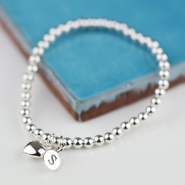 Personalised Silver Heart Friendship Bracelet Personalised Silver Heart Friendship Bracelet