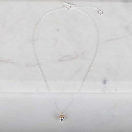 Sterling Silver And Gold Plate Acorn Necklace Stunning Silver and Gold Acorn Necklace