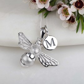 Personalised Queen Bee Necklace Personalised Queen Bee Necklace Silver