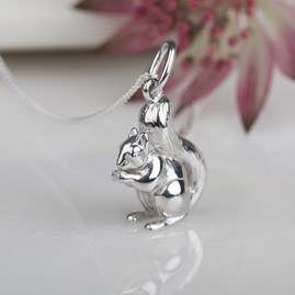 Personalised Squirrel Necklace Personalised Squirrel Necklace Silver