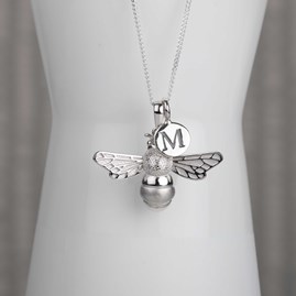 Personalised Queen Bee Necklace Personalised Queen Bee Necklace Silver
