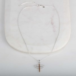 Solid Silver Dragonfly Pendant