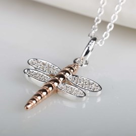 Solid Silver Dragonfly Pendant Solid Silver Dragonfly Pendant