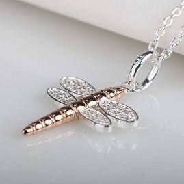 Solid Silver Dragonfly Pendant Solid Silver Dragonfly Pendant