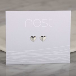 Stunning Silver Origami Heart Earrings Stunning Silver Origami Heart Earrings