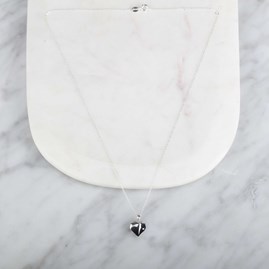 Stunning Silver Origami Heart Necklace Stunning Silver Origami Heart Necklace