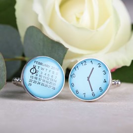 Personalised Moment In Time Cufflinks Personalised Moment In Time Cufflinks