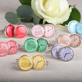 Personalised Moment In Time Cufflinks Personalised Moment In Time Cufflinks