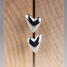 Devotion Heart Stud Earrings Devotion Heart Stud Earrings Silver