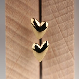 Devotion Heart Stud Earrings Devotion Heart Stud Earrings Gold