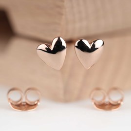 Devotion Heart Stud Earrings Devotion Heart Stud Earrings Rose Gold