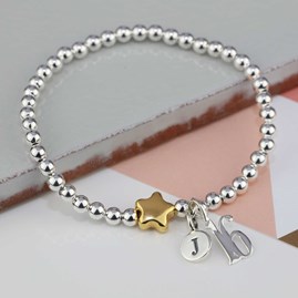 Personalised Jess Gold Plated Star Bracelet Personalised Jess Gold Plated Star Bracelet