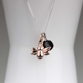 Personalised Baby Bee Necklace Personalised Baby Bee Necklace Rose Gold